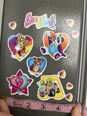 Handmade Magnet Lot Made W/ Lisa Frank Sticker Alien Cheetah Panda 90s Art