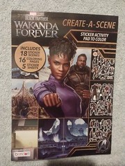 Black Panther Wakanda Forever Create-A-Scene Sticker Pad Marvel Bendon 2022