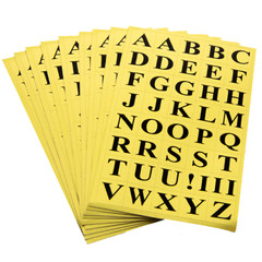 Gold Foil Alphabet Uppercase Letters Label – 2 Packs by BAZIC (756 Total Labels)