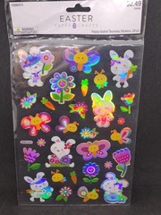 Easter Stickers Easter Bunnies Holographic Craft Stickers Paper Crafts