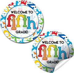 Colorful Alphabet Welcome Back Stickers for Preschool – 40 Pack