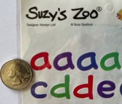 LOWERCASE ALPHABET Stickers (50+pc)Suzy’s Zoo•Card Making •Letters•Words•Journal