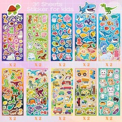 KARSLORA 36 Sheets Stickers for Kids, 800+ Stickers for Scrapbooking Includin…