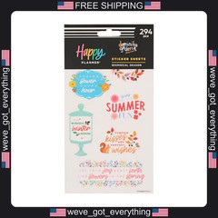 15-Sheet Whimsical Season Planner Sticker Pack for Journals
