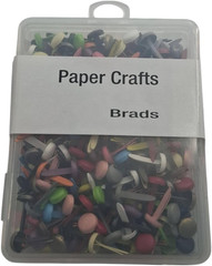 300 Pieces 6Mm round Brads 15 Colors Random Mixed in Storage Box, Paper Fastener