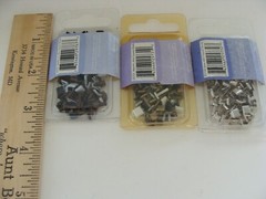 NEW 2005 SEALED Lot of 3 Joann’s Mini Square Brads Brown/Silver/Metallic 100/pkg