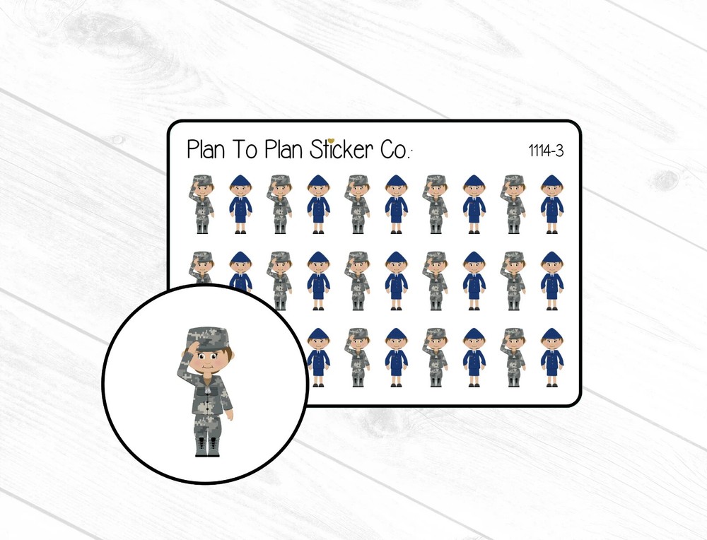 1114-3~~ Airforce Military WF Planner Stickers.
