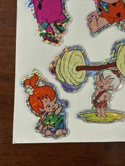 Vintage 1994 PVI HBPI Flintstones Prism Holographic Sticker Sheet Unused RARE!