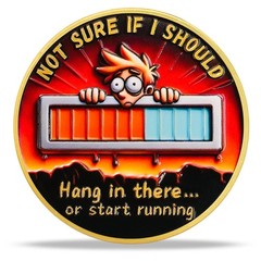 5 PCS Funny Motivational Challenge Coins – Hang in There It Gets Worse Humoro…