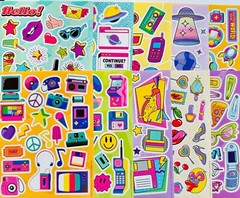 Vintage Retro Aesthetic Stickers NOSTALGIC Good Vibes y2k 90s 80s – 15pk bundle
