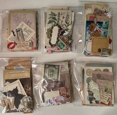 Vintage Themed Supplies Pack Ephemera Bundle Junk Journal Mixed Media