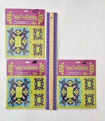 Vtg Hallmark Luv Letters Stickers LOT NIP hippy art psychedelic alphabet