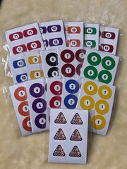 96 Billard Ball Stickers 30MM Round Pool Ball Stickers Billard Rack w/Pool Ball