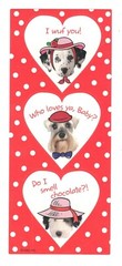 Vintage American Greeting Sticker VALENTINE DOGS SAYINGS 1 Sheet SD20