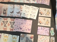 Retro Material Pack 100 Pc Scrapbooking JJ Supplies Butterfly Dance Chapter