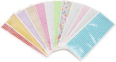 6048PCS Gem Sticker for Craft, 6Mm Adhesive Rhinestone Stickers, 12 Embellishmen