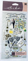 WEDDING Day Cake Flowers Invitation Rings Champagne Dance Guest Sticko Stickers