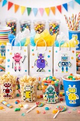 Robot Squad Sticker Set – 16 Piece