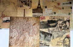 LARGE LOT OF 210 PCS TRAVEL EUROPE PARIS ROME CRUISES SCRAPBOOK PAPERS STICKERS