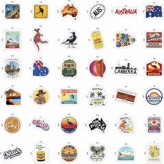 100Pcs Australia Stickers for Luggage, Water Bottle – Australian Stickers and De