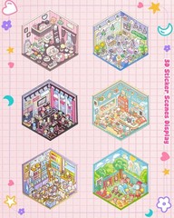 20 DIY 3D Sticker Scene Book for Adults & Kids, Craft Therapy Art Gift