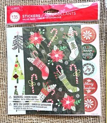 4 Pkgs Christmas Stickers, American Greetings, Scentos Metallic