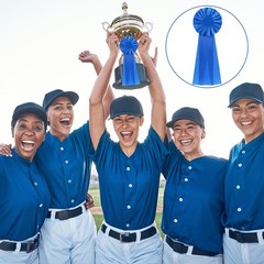 20 PCS Blue Blank Award Ribbon 11×4 Inch Rosette Medal Winner Recognition