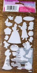 DISNEY PRINCESS Cinderella Aurora Snow White Bell Animals 3D Scrapbook Stickers
