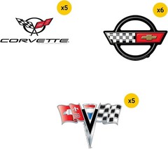 CHEVROLET CORVETTE VARIETY DIE CUT VINYL 50 CT STICKER PACK