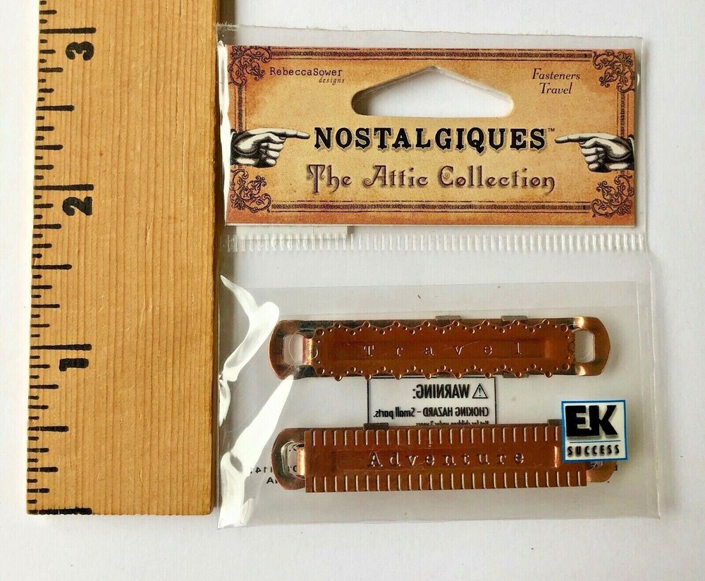 EKSuccess Nostalgiques Attic Collection Rebecca Sower Vintage Fasteners (2) New