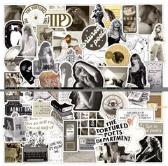 50pcs Taylor Swift TTPD Waterproof Vinyl Stickers Eras
