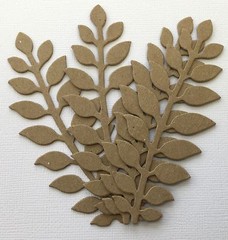 {4} *Garden Greens Vine Stem Foliage* Bare Leaves Chipboard Die Cuts – 4 1/4″