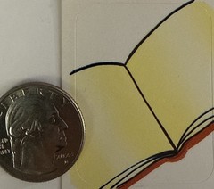 BOOK COLLECTION Stickers(9pc) Reading•School•Teacher Rewards •Apple•Card Making•