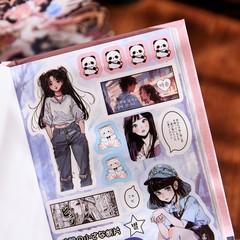 Japanese Manga Style Sticker Book Flower Dance sprigs Romantic Memory Series,…