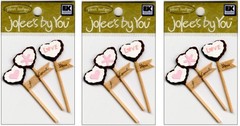 3 packs Chocolate Lollipops, 3D scrapbook Embellishments- Jolee’s by You JJCF004