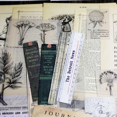 49pcs Vintage Junk Journal Mixed Textured Paper Scrapbooking Embellishments