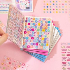 ZHIJIANHZ 32-Sheet Mini Cute Sticker Book for Journaling and Vitality