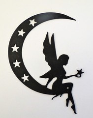 Fairies #2 Fairy Intricate Paper Die Cut Embellishments scrapbooking 9 pc Black