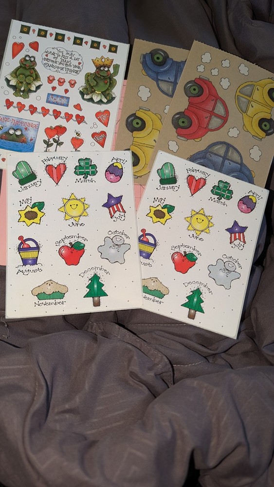 Provo Craft Stickers Lot 5 Full Sheets Cars Beep Beep, Months Take The Plunge