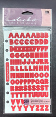 RETIRED STICKO THEMED SCRAPBOOK STICKERS Red Upper Lower Case ABC 123 *