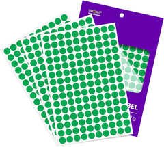2400PCS Colored Dot Stickers 1/2″ round Color Code Multicolor Small Stickers Pol