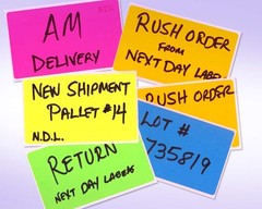 500 Rectangle Color Coding Stickers 3″x5″ – Fluorescent Orange Labels for Moving