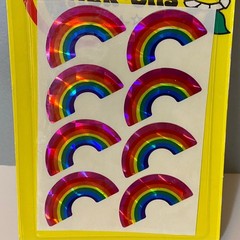 Vintage Stickers Rainbows Sparkle Stick-Ons