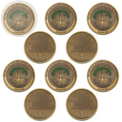 10 Pcs Rooted in Christ Coins Christian Religious Coin Bulk Pocket Prayer Token