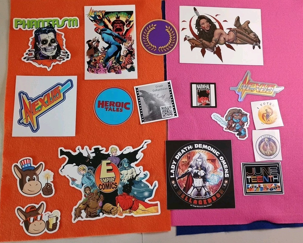 Comic Book Sticker Lot Of 12