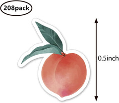 Peach Fruit Planner Stickers, 0.5In Monthly Scrapbooking Kids DIY Arts Crafting