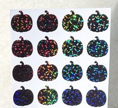 Sparkle Pumpkin Sticker Sheet! – Choose a Size & Color – Cute for Fall Crafts!