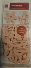 Chatter Box Letters-Rosey Pink-Textured Chipboard Alphabet/#’s/Shapes-69 Pieces
