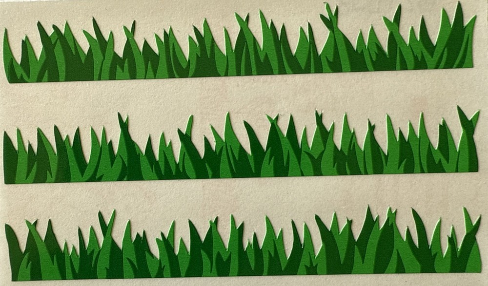 GREEN BLADES OF GRASS Stickers(3pc) Mrs.Grossman’s •Outside•Yard•Card making.