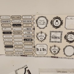 Teresa Collins MR & MRS Wedding Scrapbook Flocked Cover & More **READ**